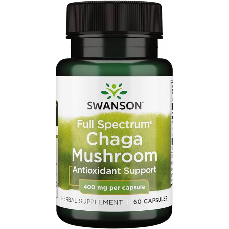 Swanson Chaga seene 400 mg 60 kapslit